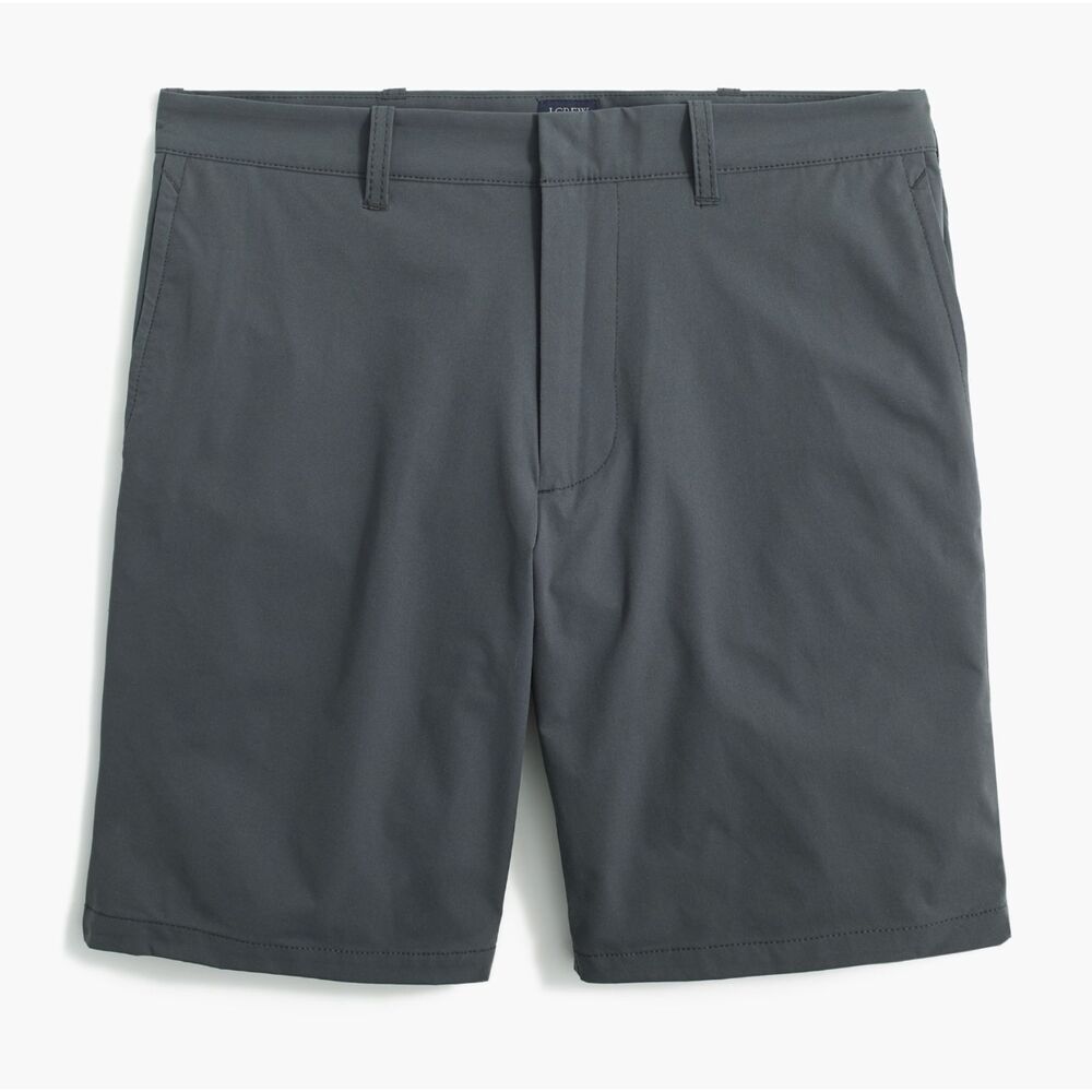 J. Crew Men's Gray 9" Tech Shorts Preppy Casual Athletic Summer Stretch UPF 33